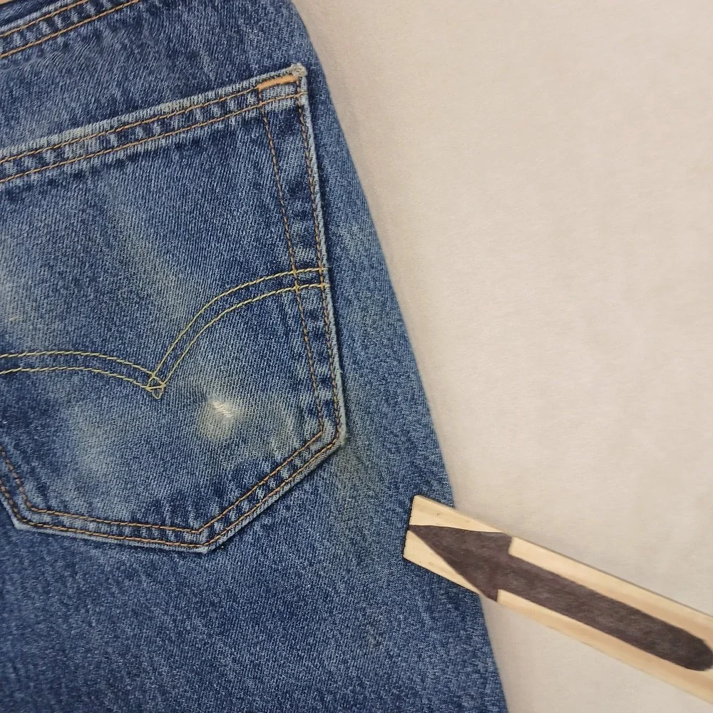 Levis 527 33x30 Mens Jeans Bootcut‎ Cowboy **Actual 32x28 ** Cool Fading FLAW